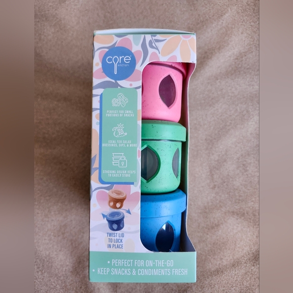 Core Home Eco-Blend Condiment Containers - Colorful Set - Picture 5 of 6